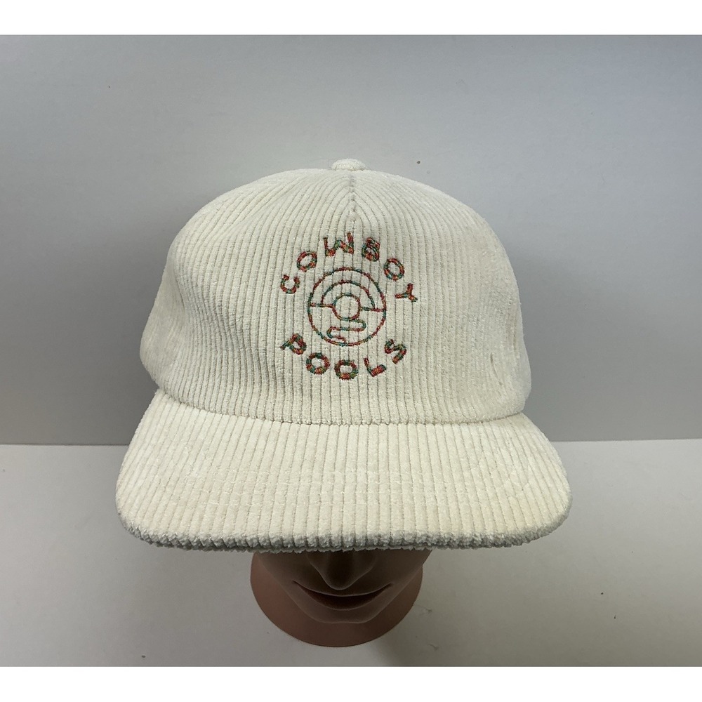 Cowboy Pools‎ Corduroy Hat Beige SnapBack Cap Cotton Equestrian Designer